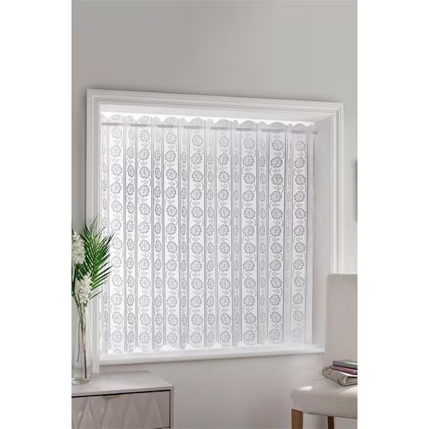 Tyrone Textiles Milan Floral Lace Louvre Style Blind