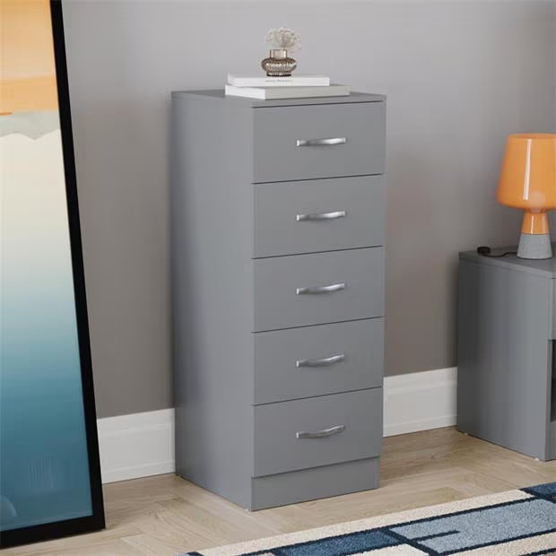 Lassic Vida Designs Riano 5 Drawer Narrow Chest