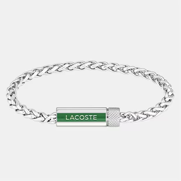 Lacoste Lacoste Mens Spelt Stainless Steel Bracelet