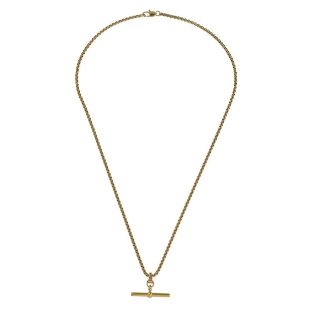 Fabric T-Bar Metal Necklace