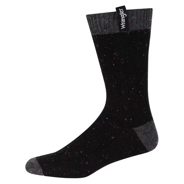 Wrangler Logo Tag Boot Socks 2-Pack Mens