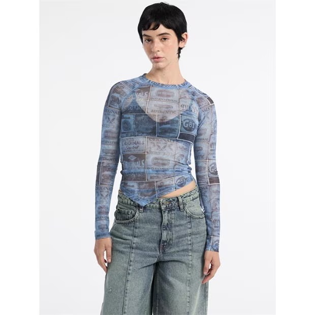 Guess Guess GJ Rag Msh Top Ld53