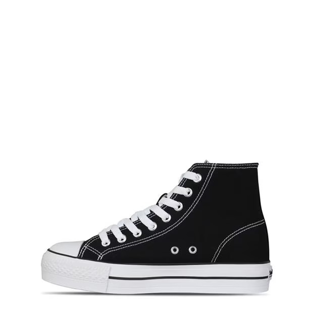 SoulCal Canvas High Top Platform Trainers Womens