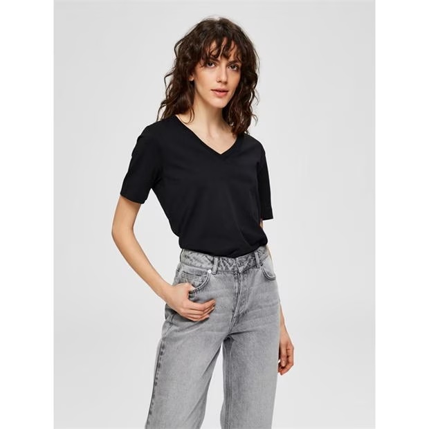 Selected Femme Standard V Neck T Shirt