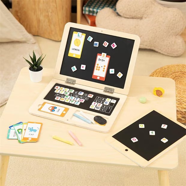 Tooky Toy Wooden Laptop and Tablet Set