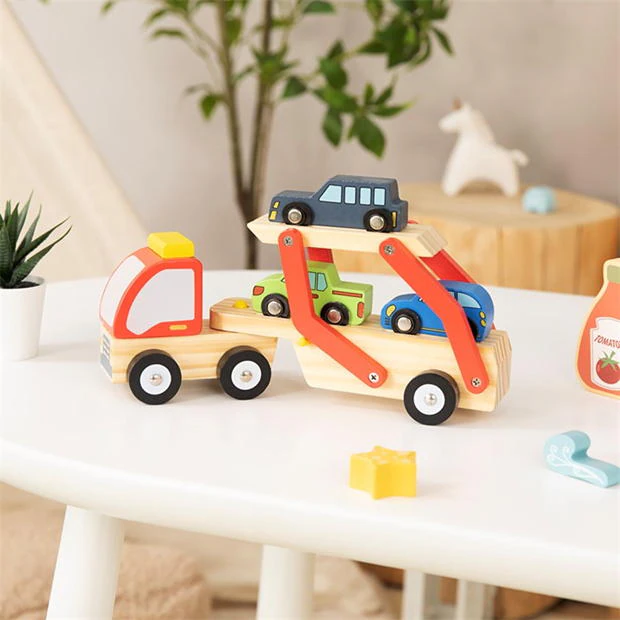 Tooky Toy My First Wooden Car Carrier