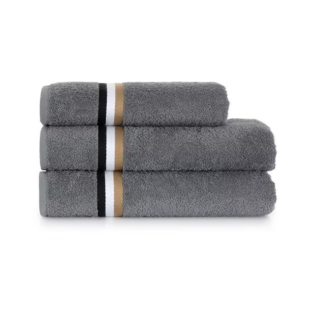 Boss Home Bath Towel with Stripe Detail