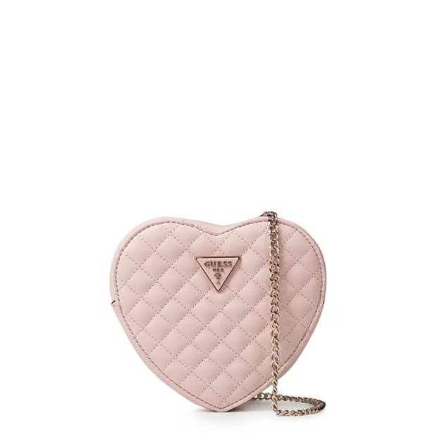 Guess Rianee Quilted Heart Crossbody Bag