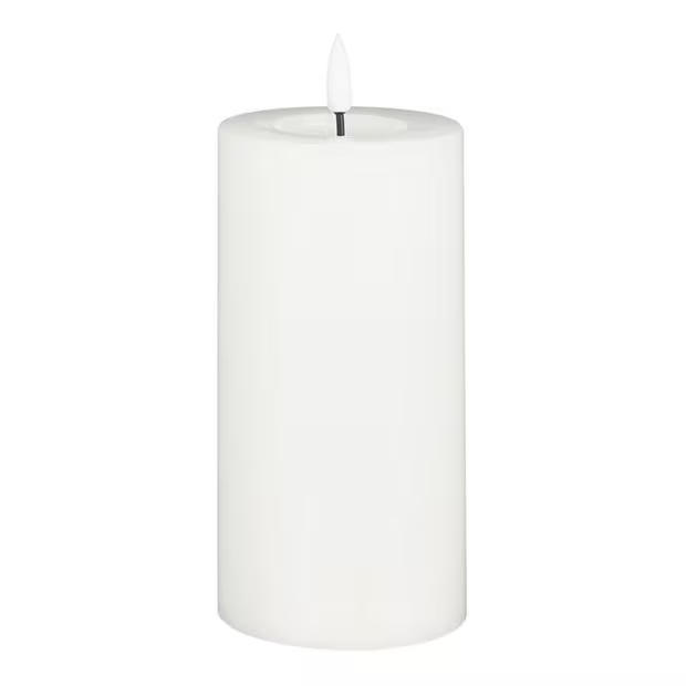 Mica Candle warm white led battery operated timer