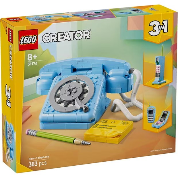 LEGO LEGOÂ® Creator 31174 3in1 Retro Telephone Nostalgic and Vintage Toy Phones 31174