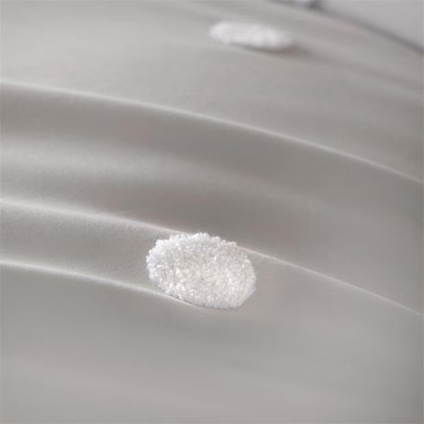 Appletree Dot Garden Duvet Cover Set Silver with White Dots