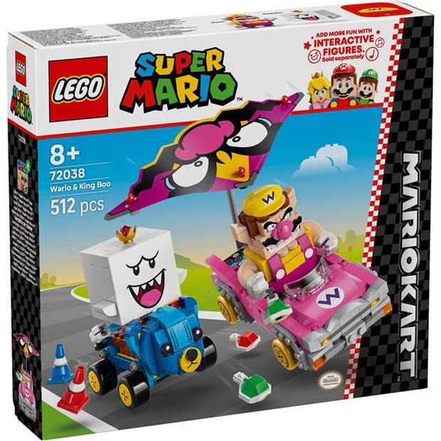 LEGO LEGOÂ® Super Marioâ¢ 72038 Mario Kartâ¢ â Wario & King Boo Figures and 2 Karts