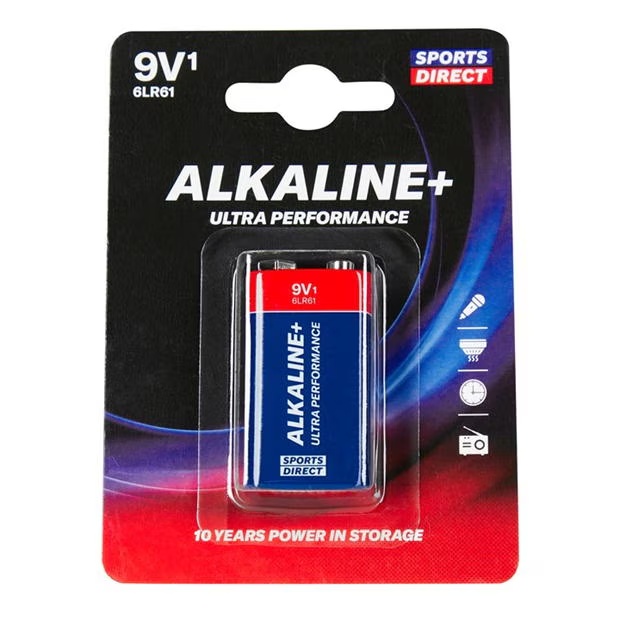 Sports Direct SportsDirect 1 Pack 9V Battery