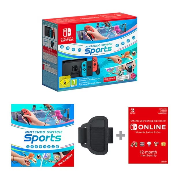 Nintendo Nintendo Switch (Neon Red/Neon Blue) Switch Sports + 12 Months NSO