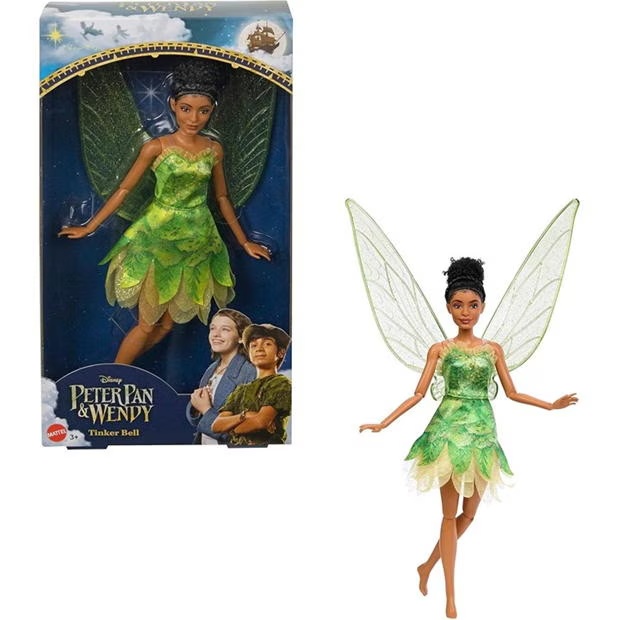 Disney Movie Peter Pan & Wendy Toys Tinker Bell Fairy Doll with Wings