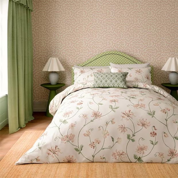 Sanderson Honeysuckle & Sweetpea Duvet Cover Set