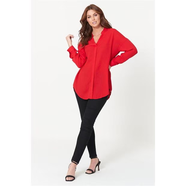 Be You Long Sleeve V Neck Blouse
