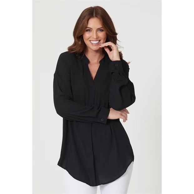 Be You Long Sleeve V Neck Blouse