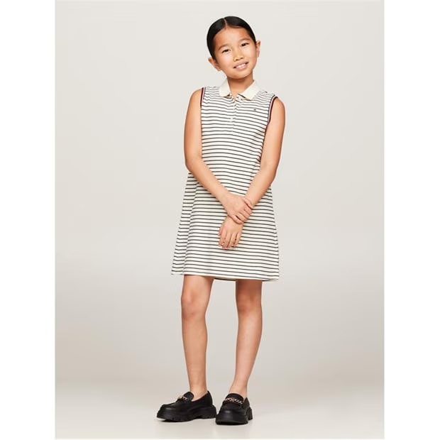 Tommy Hilfiger Stripe Sleeveless Polo Dress Juniors