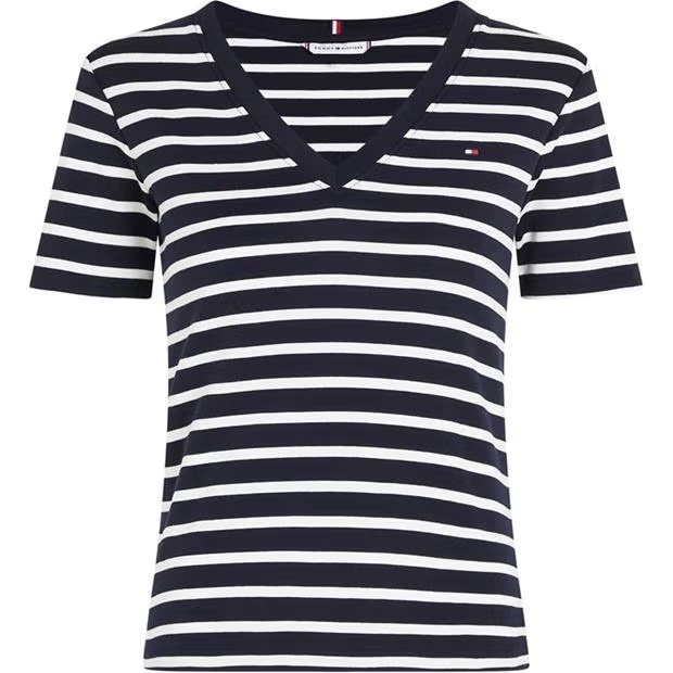 Tommy Hilfiger V-Neck Striped T-Shirt