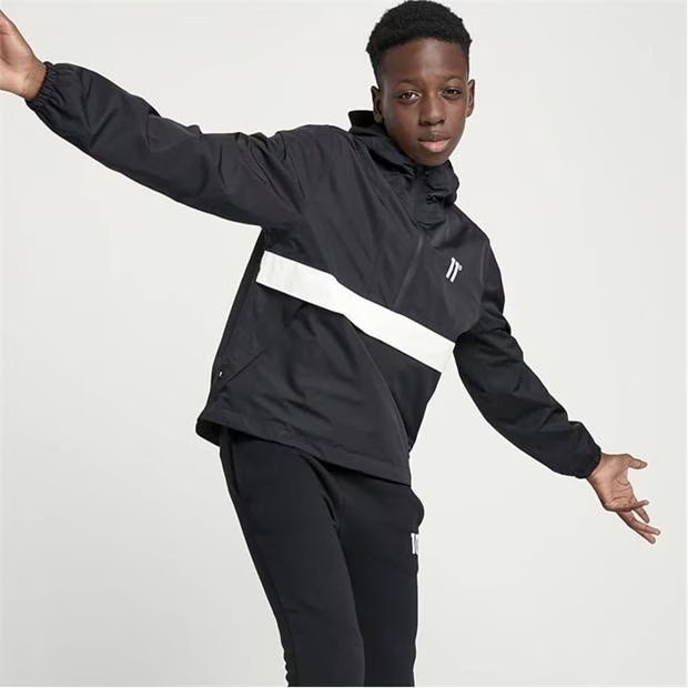 11 Degrees Junior Colour Block Hurricane - Black / White