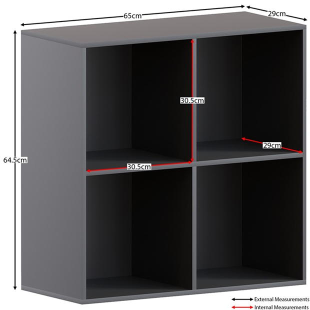 Lassic 2x2 Cube Storage Unit (B) + Set of 2 Storage Cubes