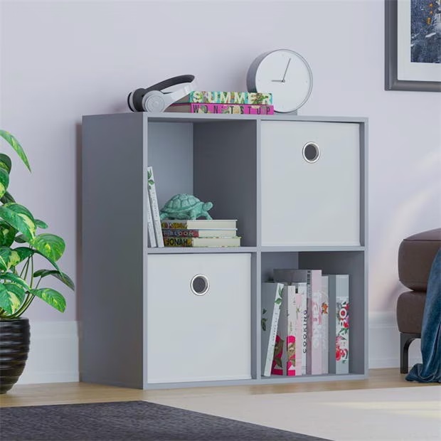 Lassic 2x2 Cube Storage Unit (G) + Set of 2 Storage Cubes