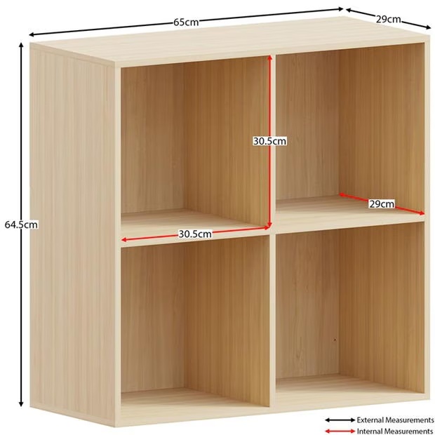 Lassic 2x2 Cube Storage Unit (O) + Set of 2 Storage Cubes