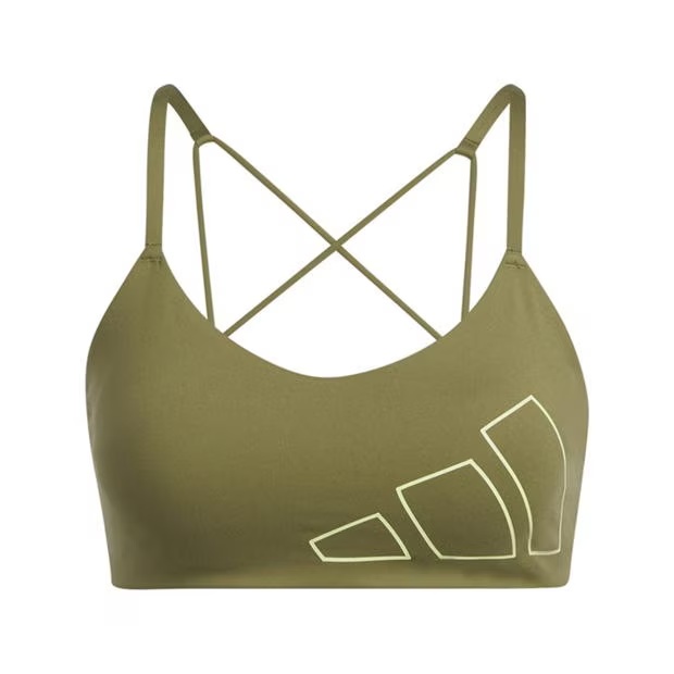 adidas Aeroreact Training Light-Support Logo Bra Womens