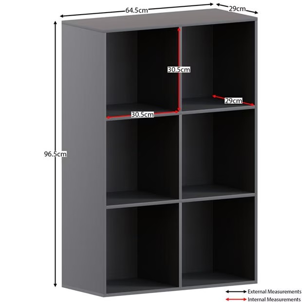 Lassic 2x3 Cube Storage Unit (B) + Set of 3 Storage Cubes