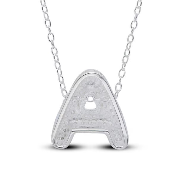 Be You Sterling Silver Cubic Zirconia Initial Necklace
