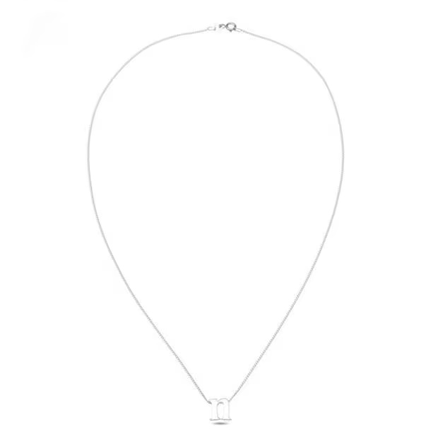 Be You Sterling Silver lowercase Initial Necklace
