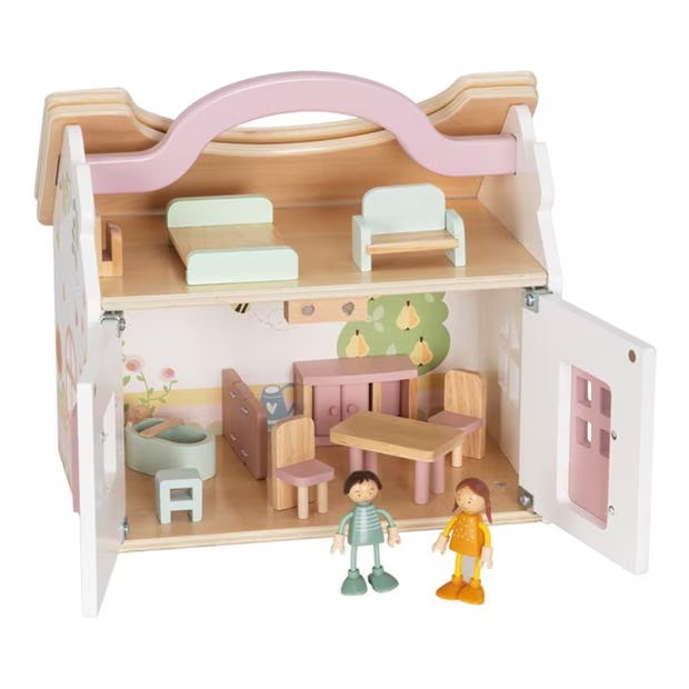 Tooky Toy Wooden Portable Dolls House