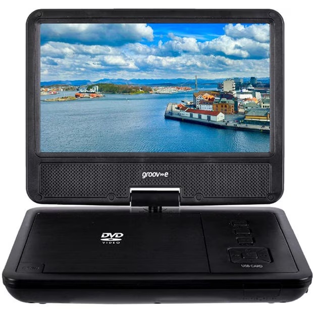 Groov-e 7 inch Portable DVD Player with Swivel Screen-Blk
