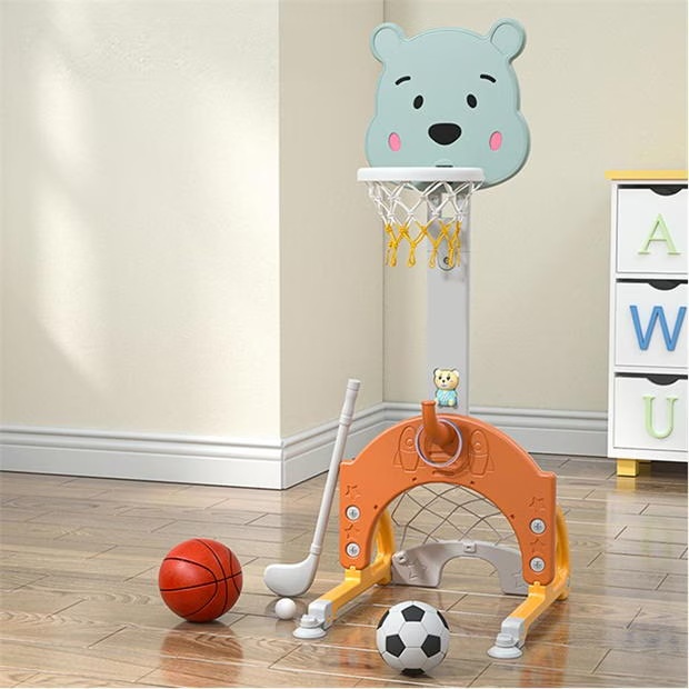 KIDKID Cartoon Panda Basketball Stand with Music