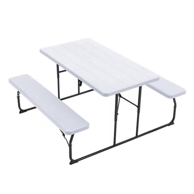 Breeins 74x180x160cm Foldable Picnic Table and Bench Set