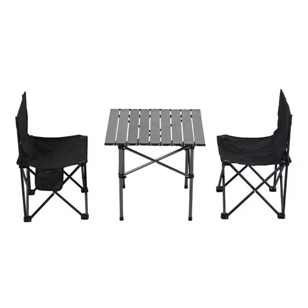 Breeins Camping Portable Folding Camping Table with Two Chairs