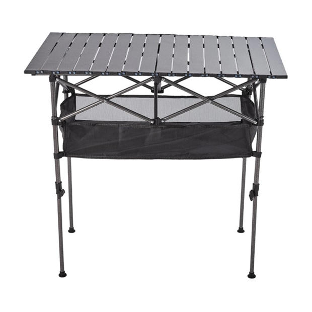 Breeins Camping Aluminum Ptotable Roll-Top Camp Table