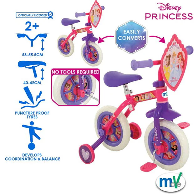Disney Disney Princess 2in1 10inch Training Bike