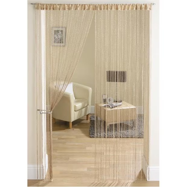 Tyrone Textiles Glam Metallic Glitter String Curtain Panel