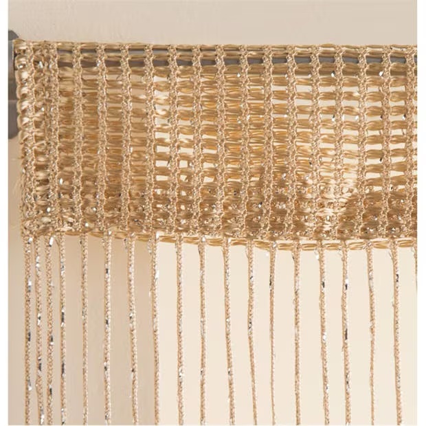 Tyrone Textiles Glam Metallic Glitter String Curtain Panel