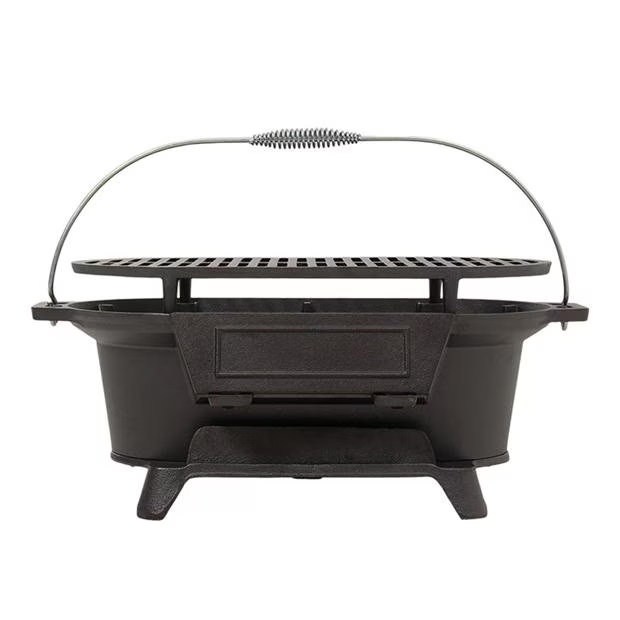 Breeins Cast Iron Charcoal Grill with Handle