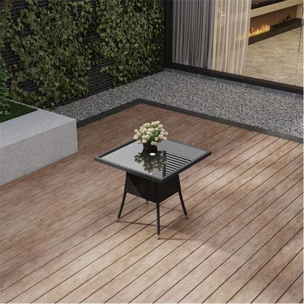 Breeins 4 Seater Wicker Dining Table Parasol Hole