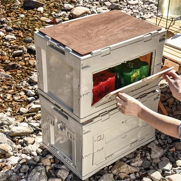Breeins Camping 60L Collapsible Camping Table Storage Box