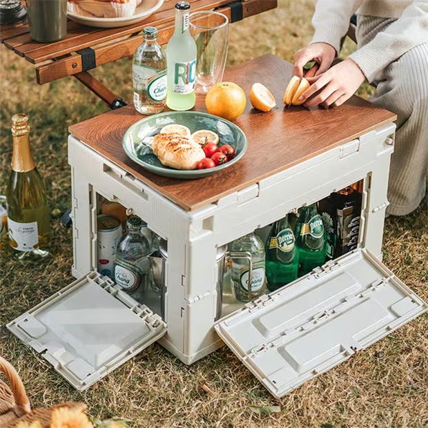 Breeins Camping 60L Collapsible Camping Table Storage Box