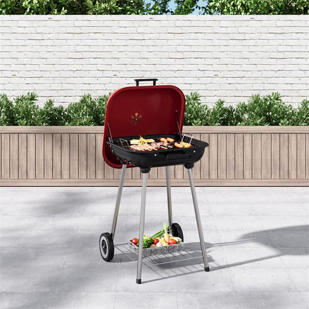 Breeins Garden Charcoal Grill with Wheels