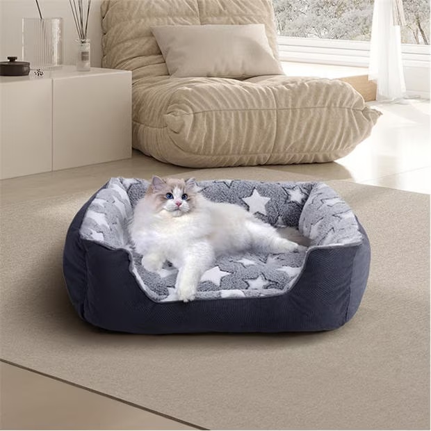 KIDKID PET Non-Slip Soft Plush Washable Pet Sleeping Bed