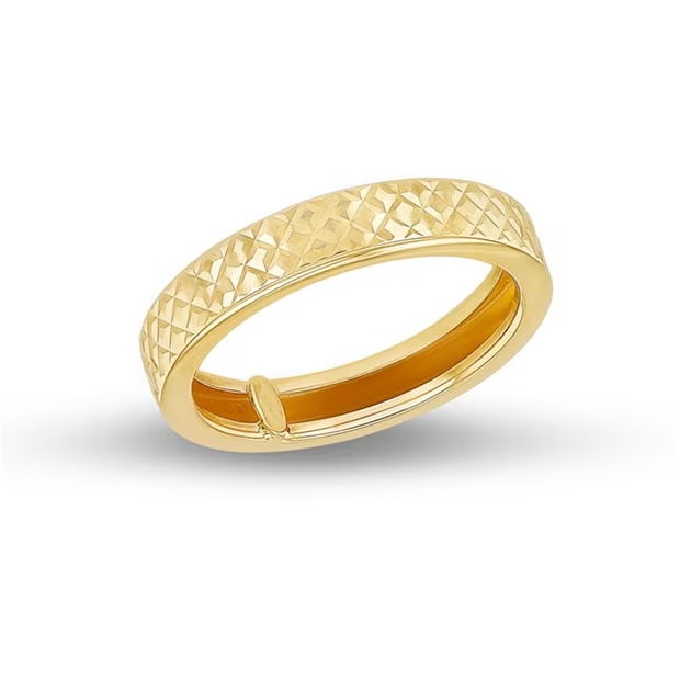 Be You 9ct Gold Diamond Cut Band Ring