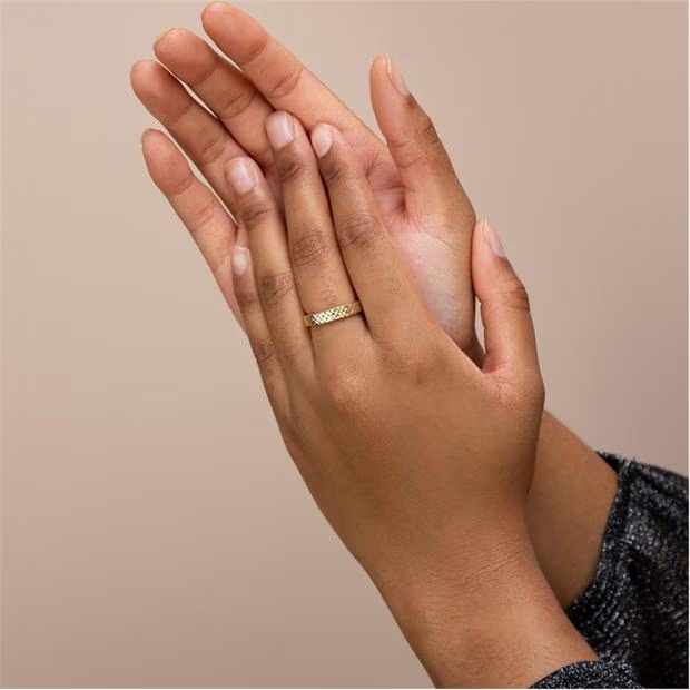 Be You 9ct Gold Diamond Cut Band Ring