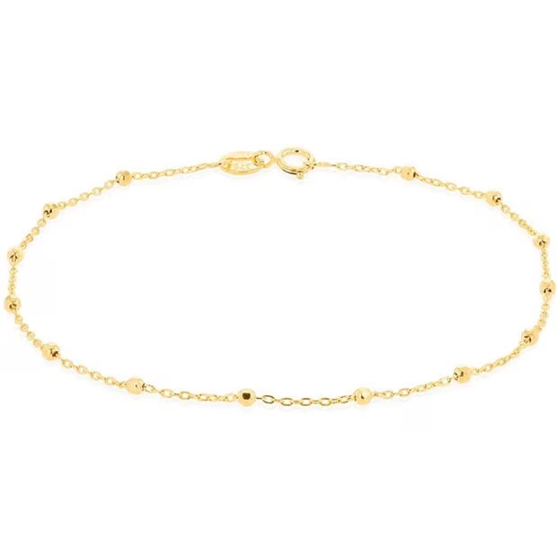Be You 9ct Gold Diamond Cut Ball Trace Bracelet